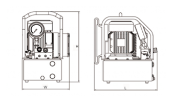 液压扳手专用电动泵标准配置示意图